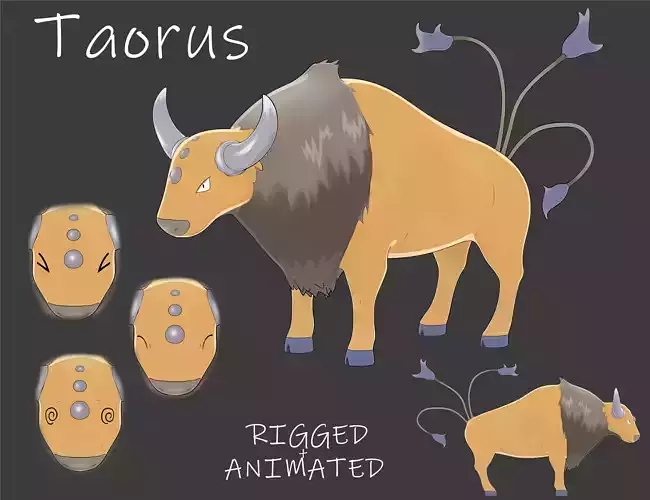 Taorus Low-poly 3D model