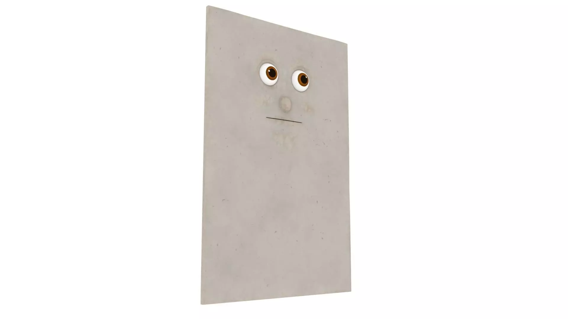 paper cartoon character 3D model_1