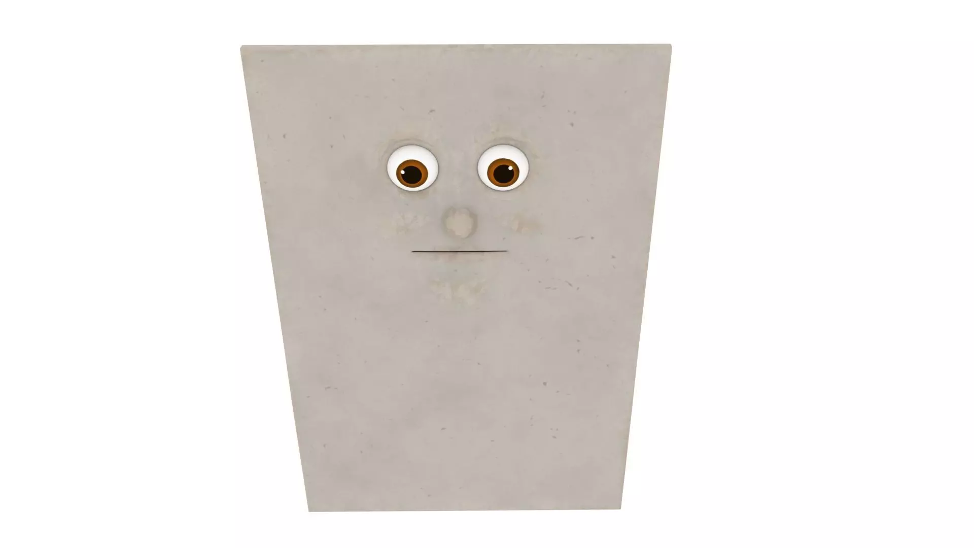 paper cartoon character 3D model_2