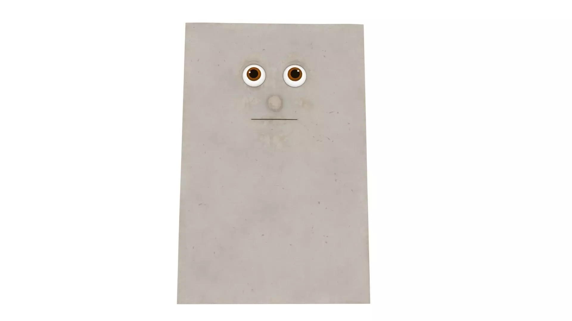 paper cartoon character 3D model_0