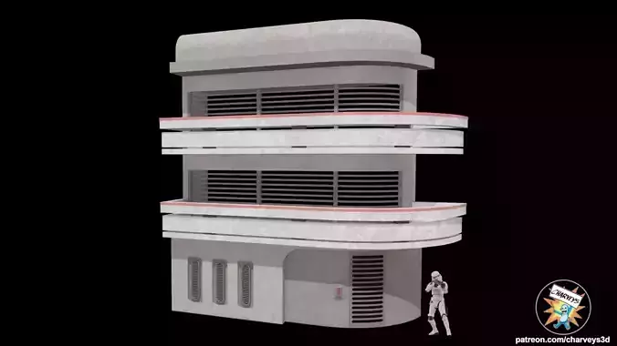  Star Wars Jedha City Corner Building for 4 inch figures 