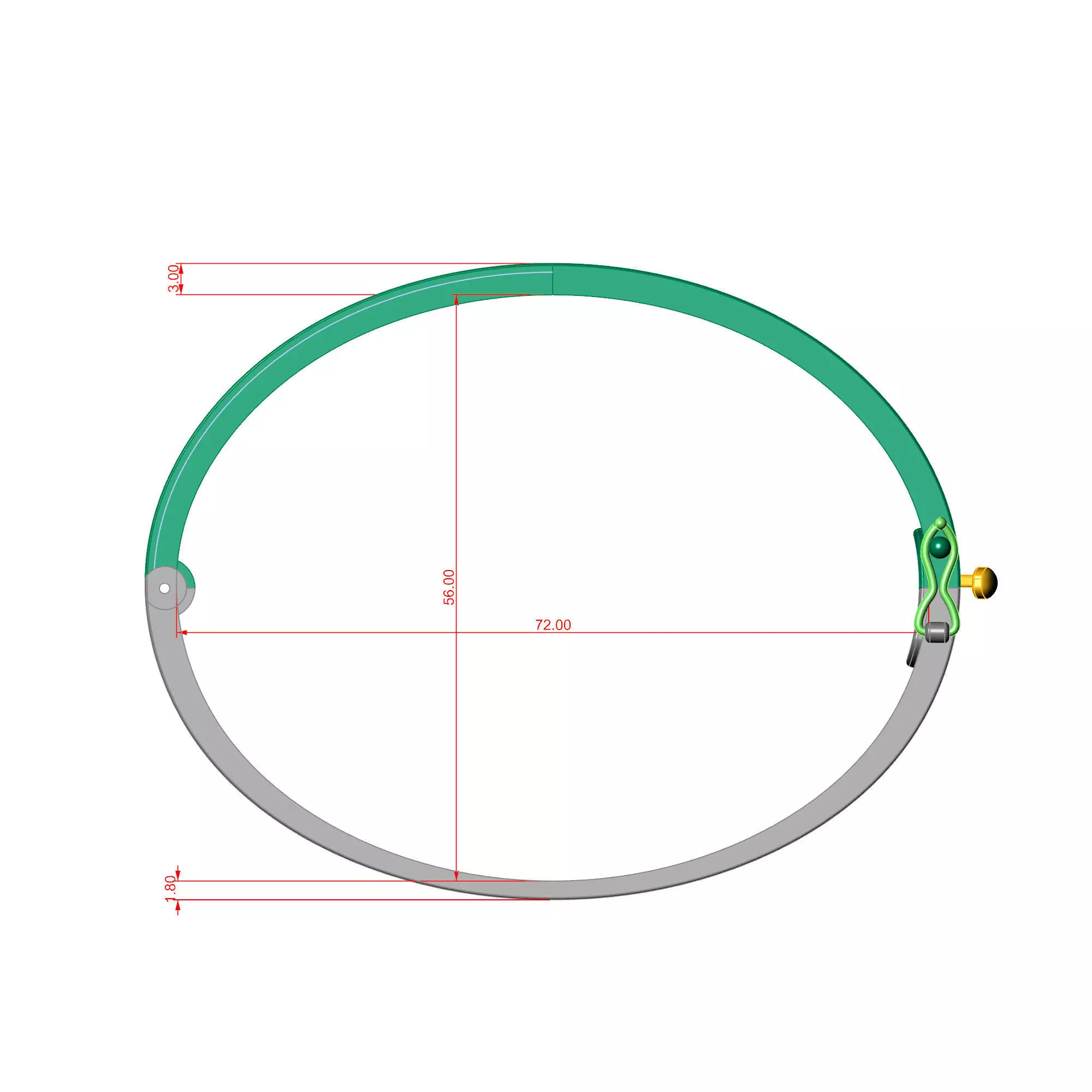 Diamond Bracelet 3D print model_4