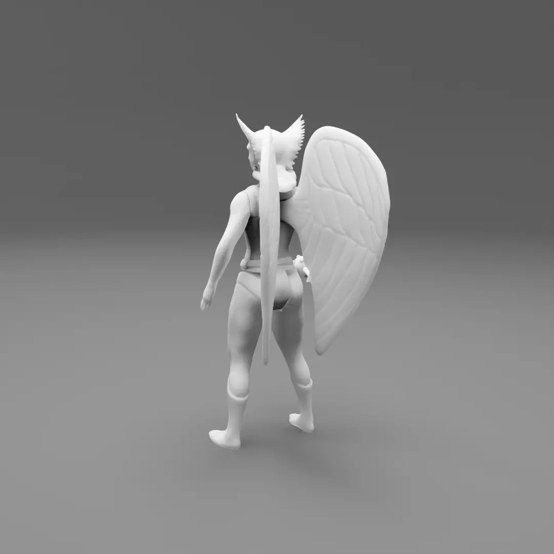 Articulated Winged Heroine - Howkgirl inspired 3D Printable 3D print model_2