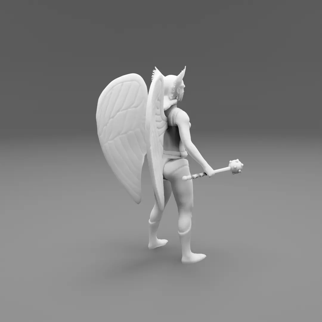 Articulated Winged Heroine - Howkgirl inspired 3D Printable 3D print model_3