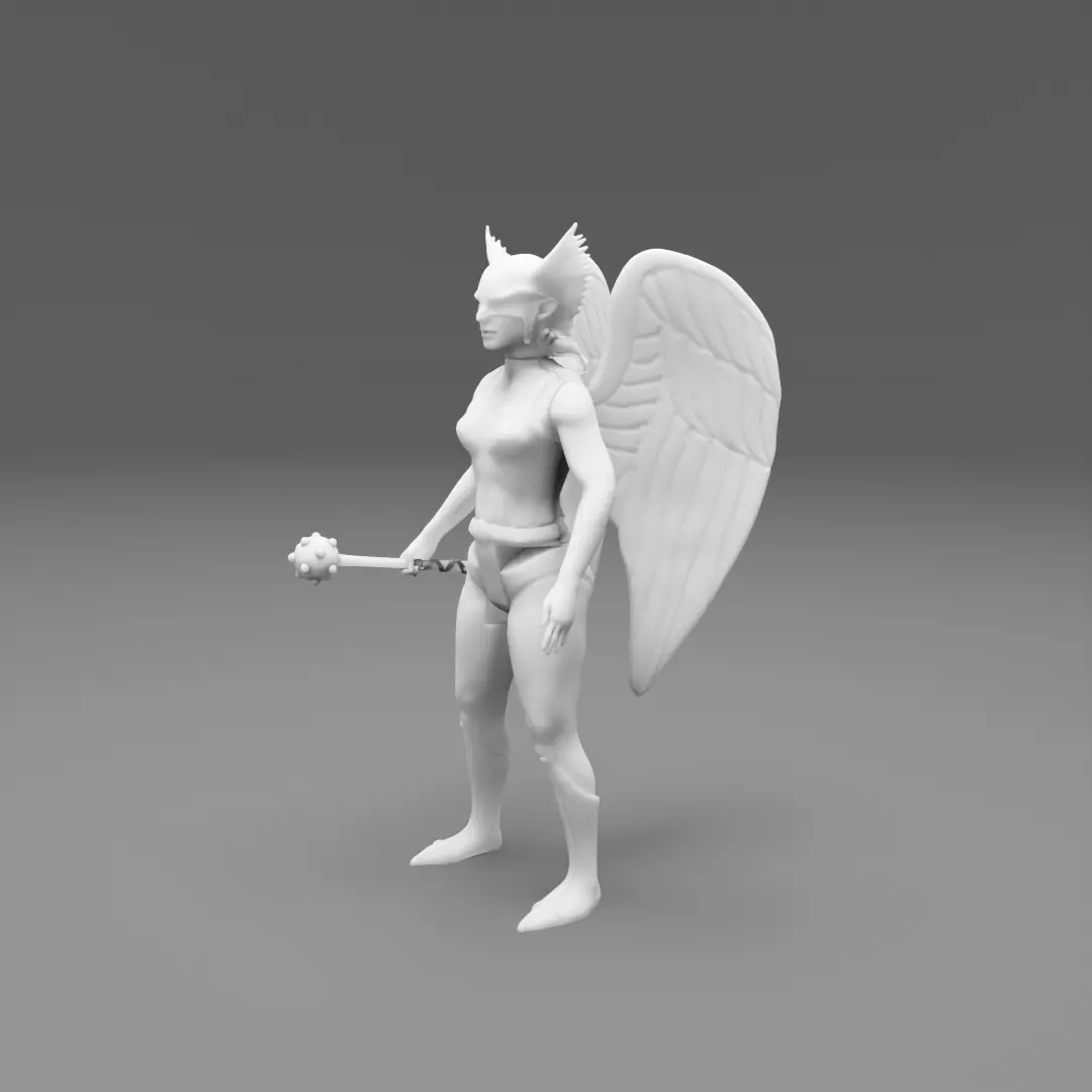 Articulated Winged Heroine - Howkgirl inspired 3D Printable 3D print model_1
