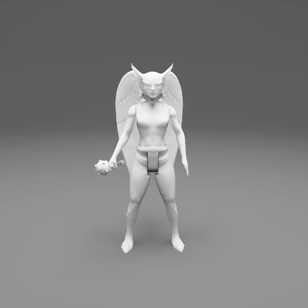 Articulated Winged Heroine - Howkgirl inspired 3D Printable 3D print model_0