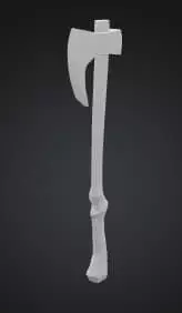 Survival Axe Low Poly Game Asset Low-poly 3D model_1