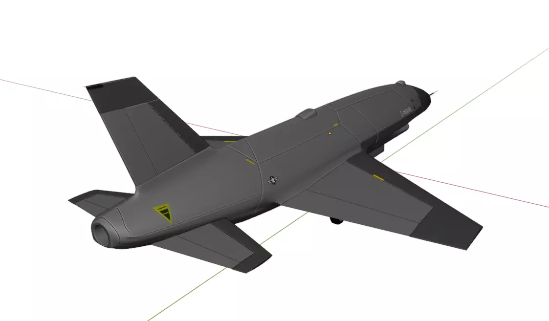 Anduril YFQ-44A FURY - The NEXT GENERATION FIGHTER Drone Low-poly 3D model_24