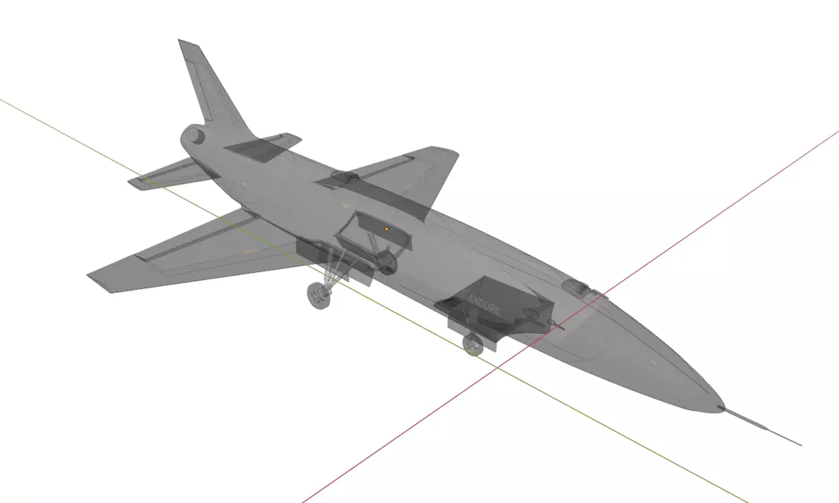 Anduril YFQ-44A FURY - The NEXT GENERATION FIGHTER Drone Low-poly 3D model_14