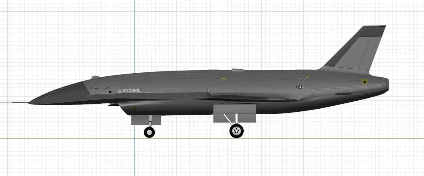 Anduril YFQ-44A FURY - The NEXT GENERATION FIGHTER Drone Low-poly 3D model_7