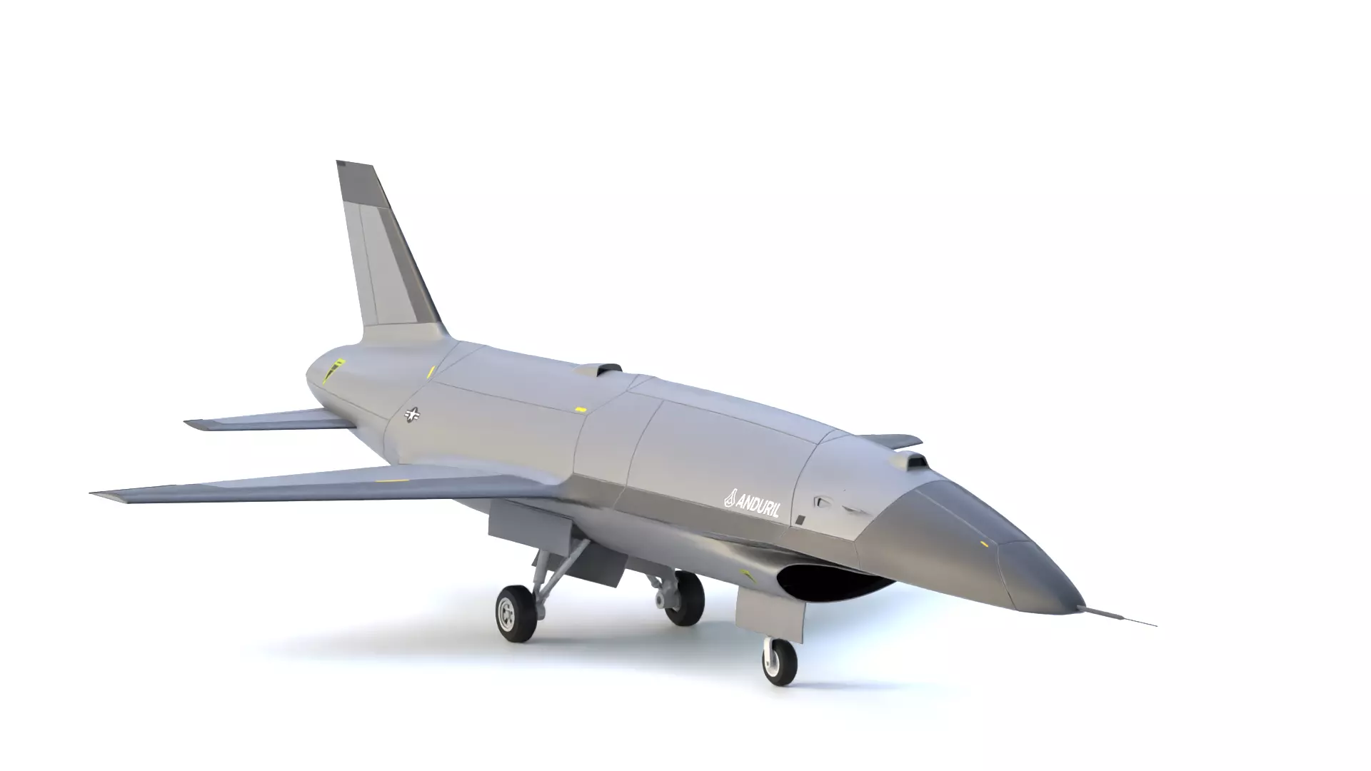 Anduril YFQ-44A FURY - The NEXT GENERATION FIGHTER Drone Low-poly 3D model_0