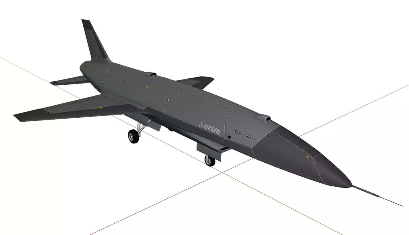 Anduril YFQ-44A FURY - The NEXT GENERATION FIGHTER Drone Low-poly 3D model_13