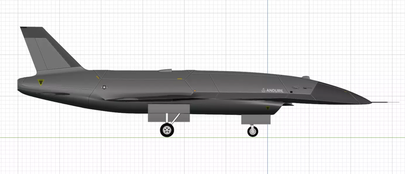 Anduril YFQ-44A FURY - The NEXT GENERATION FIGHTER Drone Low-poly 3D model_8
