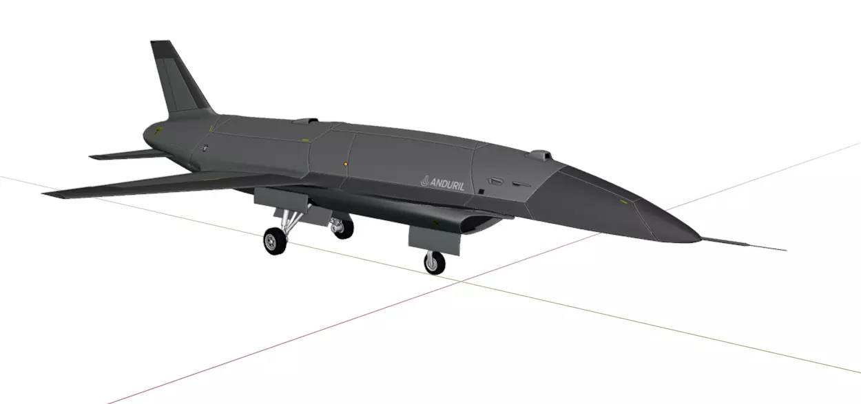Anduril YFQ-44A FURY - The NEXT GENERATION FIGHTER Drone Low-poly 3D model_5