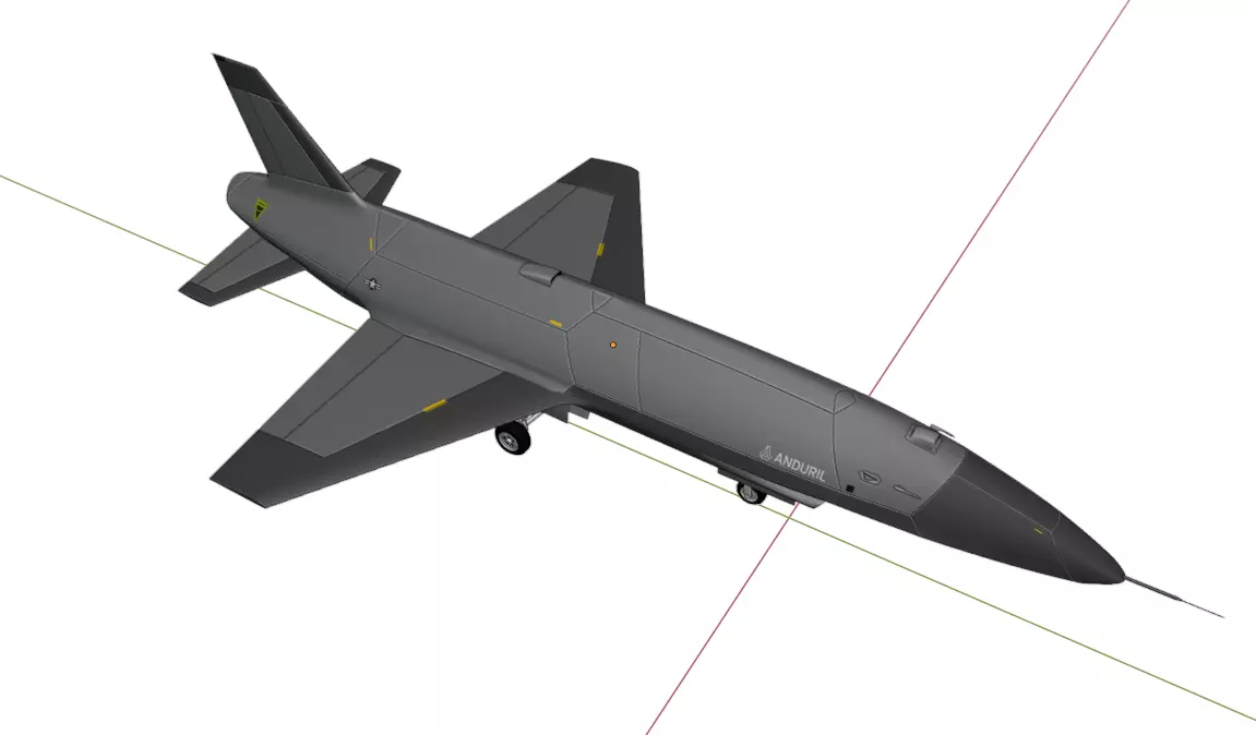 Anduril YFQ-44A FURY - The NEXT GENERATION FIGHTER Drone Low-poly 3D model_6