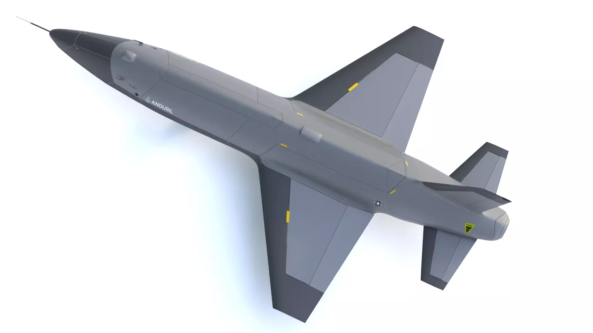 Anduril YFQ-44A FURY - The NEXT GENERATION FIGHTER Drone Low-poly 3D model_3