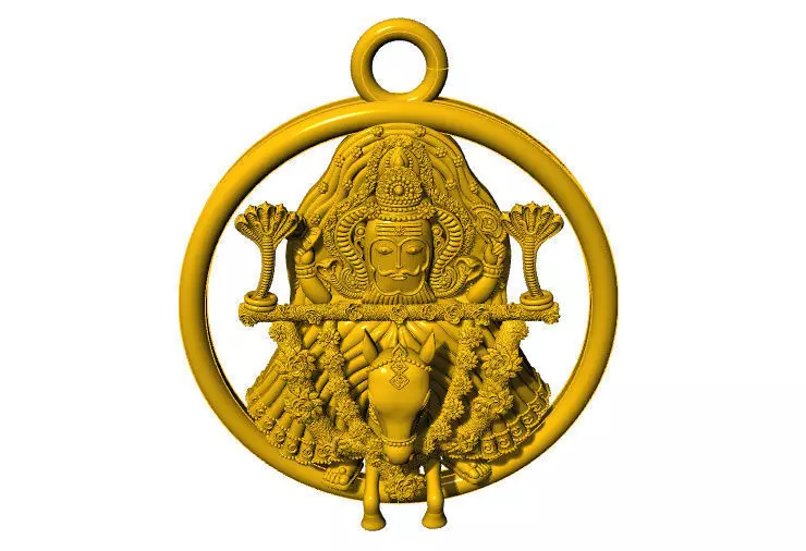 Ramnath damodar pendent 3D print model_11