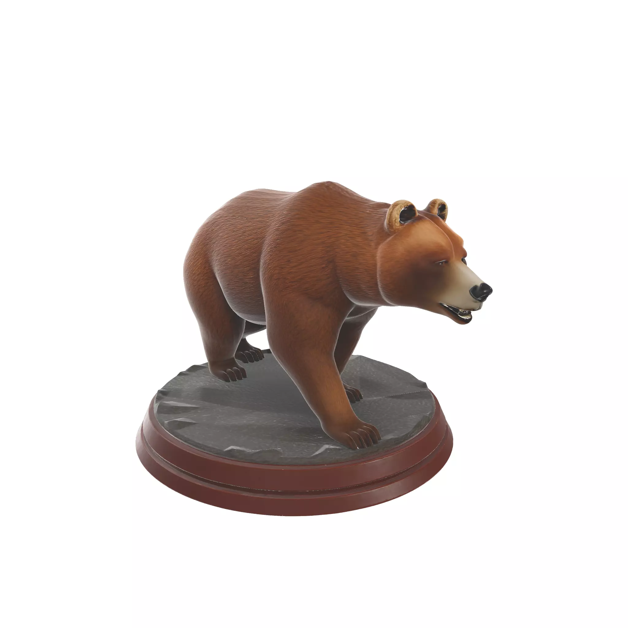 Realistic Bear Figurine Animal Model for Dioramas 3D print model_0