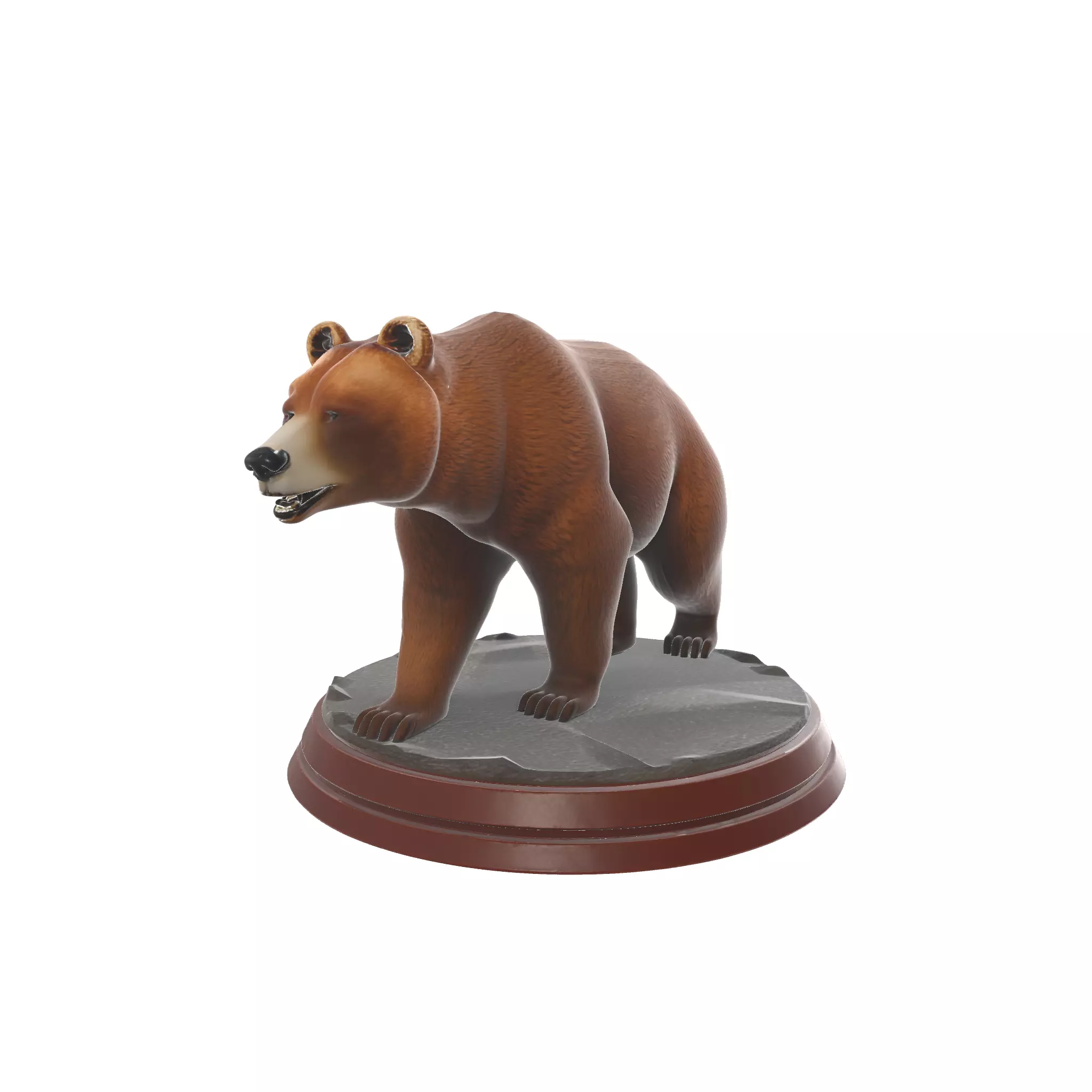 Realistic Bear Figurine Animal Model for Dioramas 3D print model_1