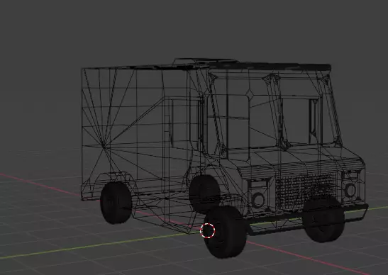ice cream truck Low-poly 3D model_4