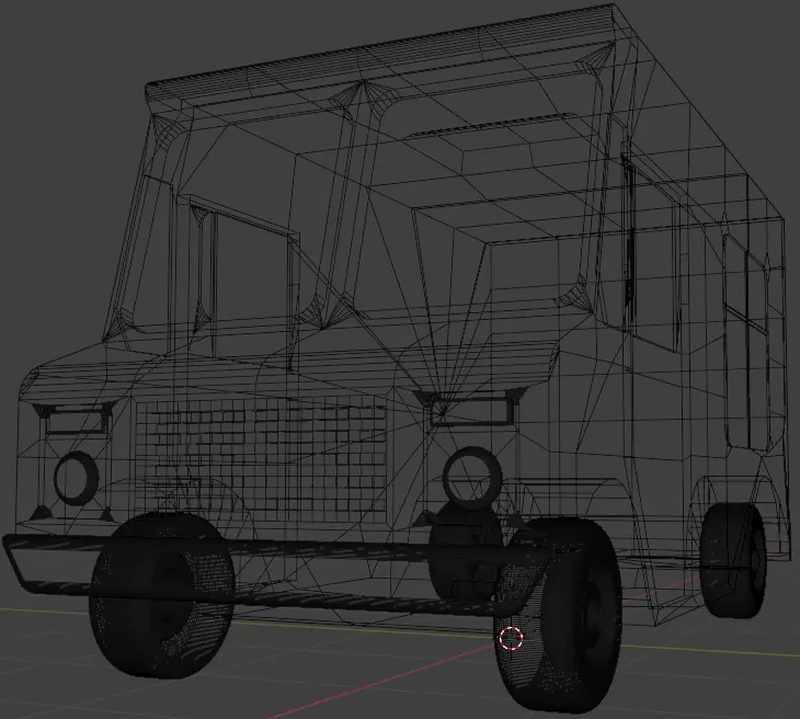 ice cream truck Low-poly 3D model_5