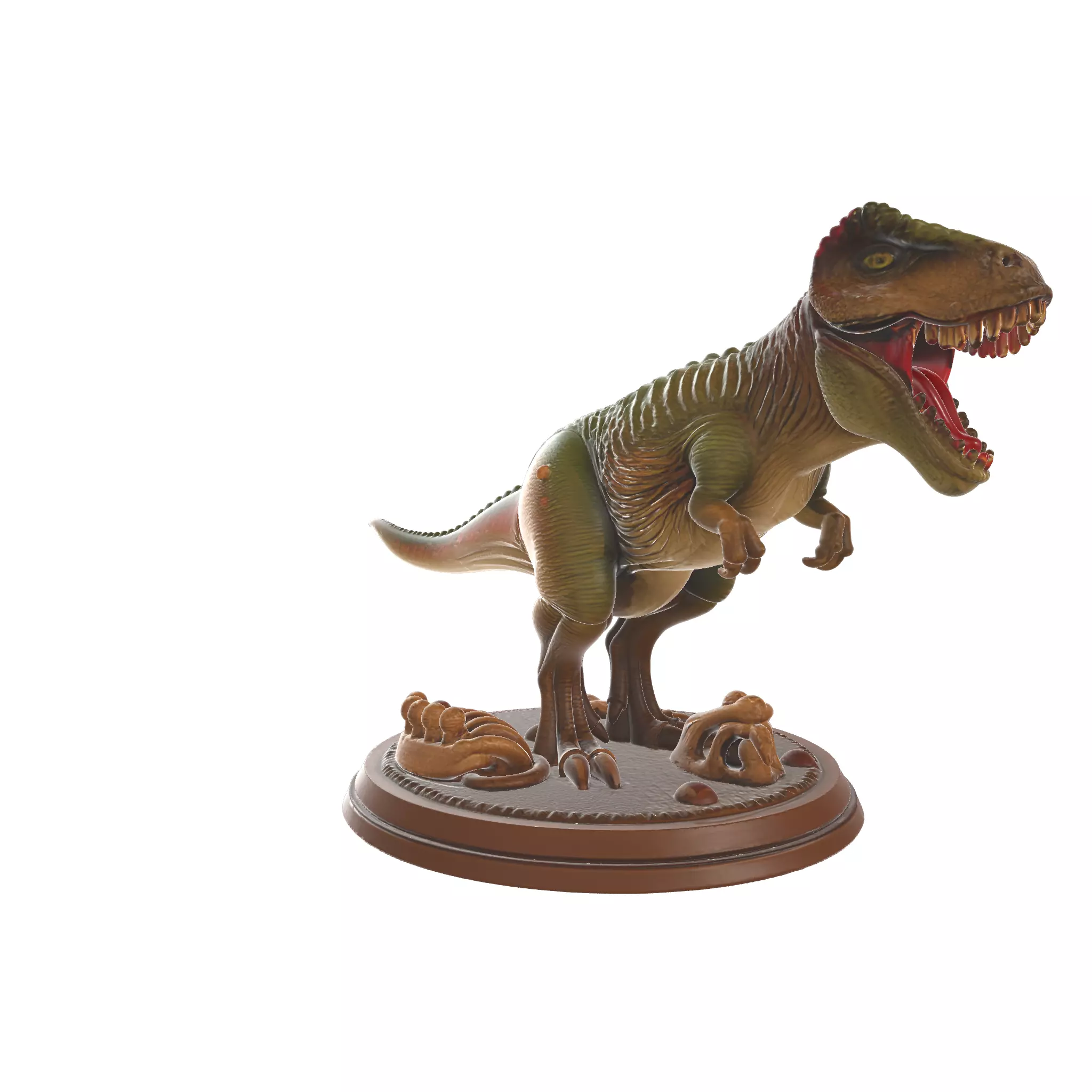 Ferocious TRex Diorama Prehistoric Dinosaur Display 3D print model_0