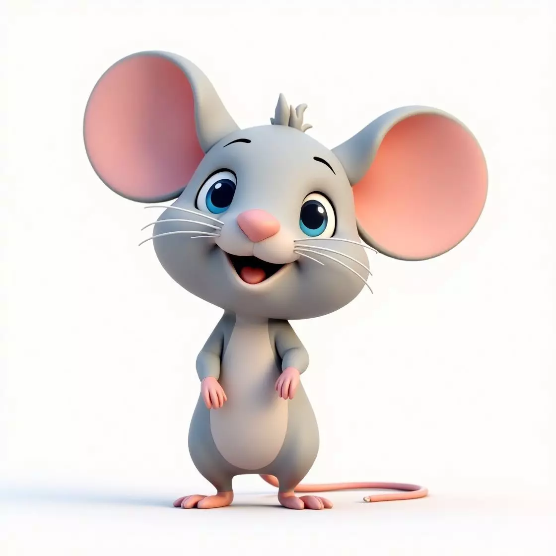 Cute Cartoon Mouse 3D Model Low-poly 3D model_0