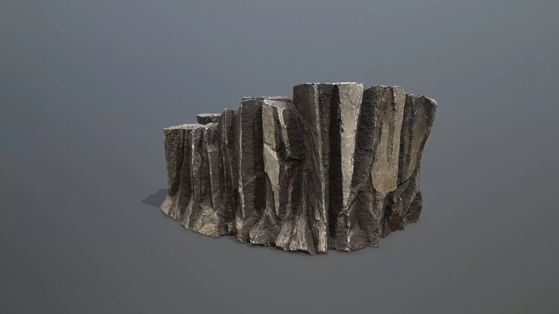 cliff rocks Low-poly 3D model_7