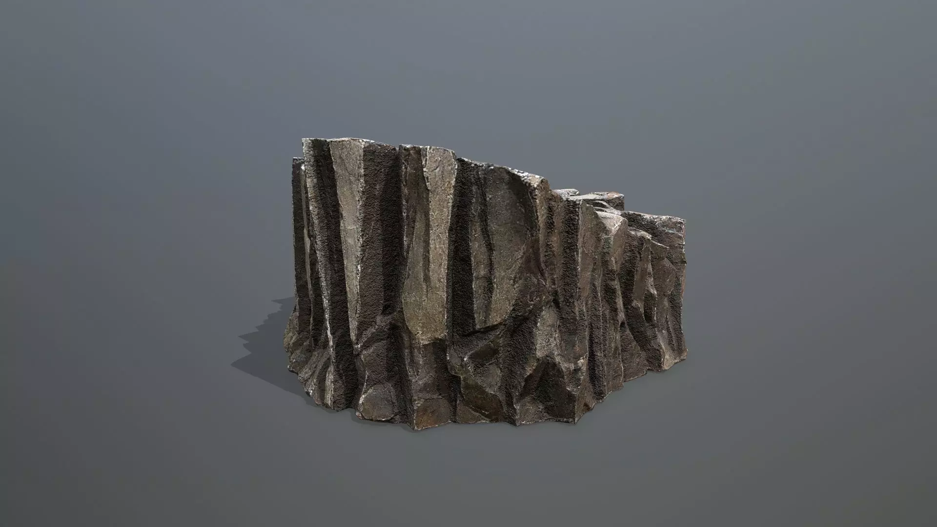 cliff rocks Low-poly 3D model_8