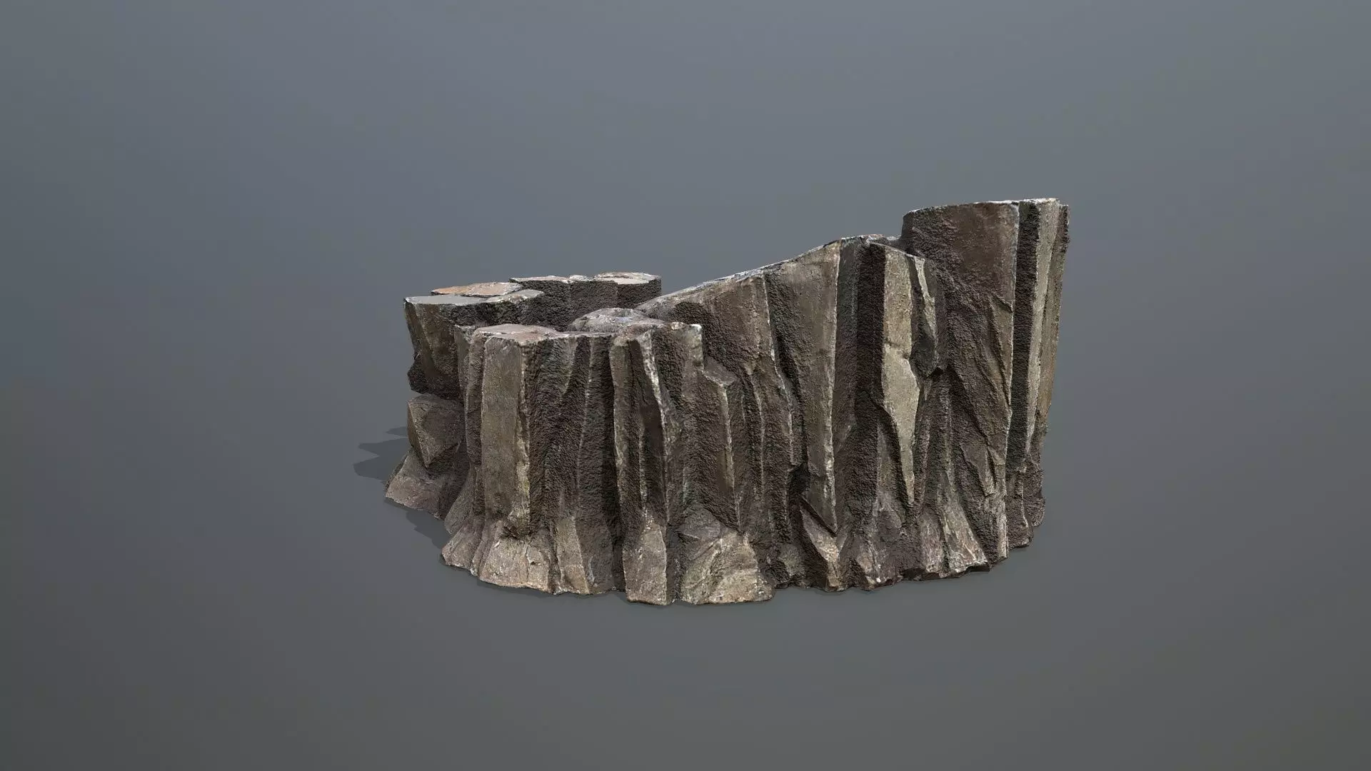 cliff rocks Low-poly 3D model_6