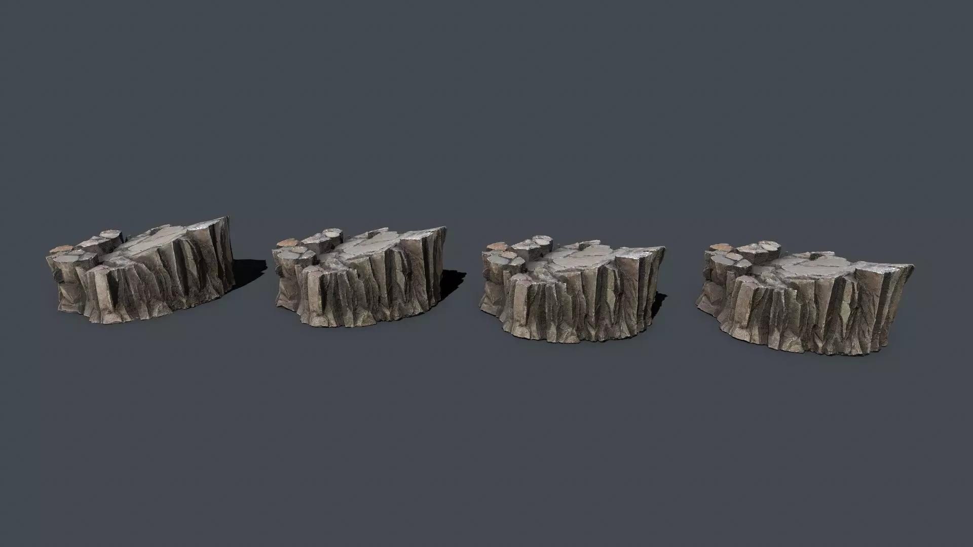 cliff rocks Low-poly 3D model_13