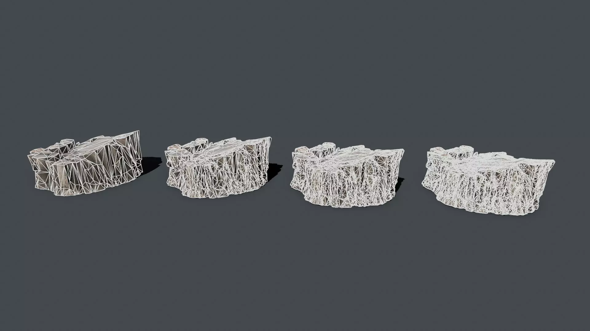 cliff rocks Low-poly 3D model_14