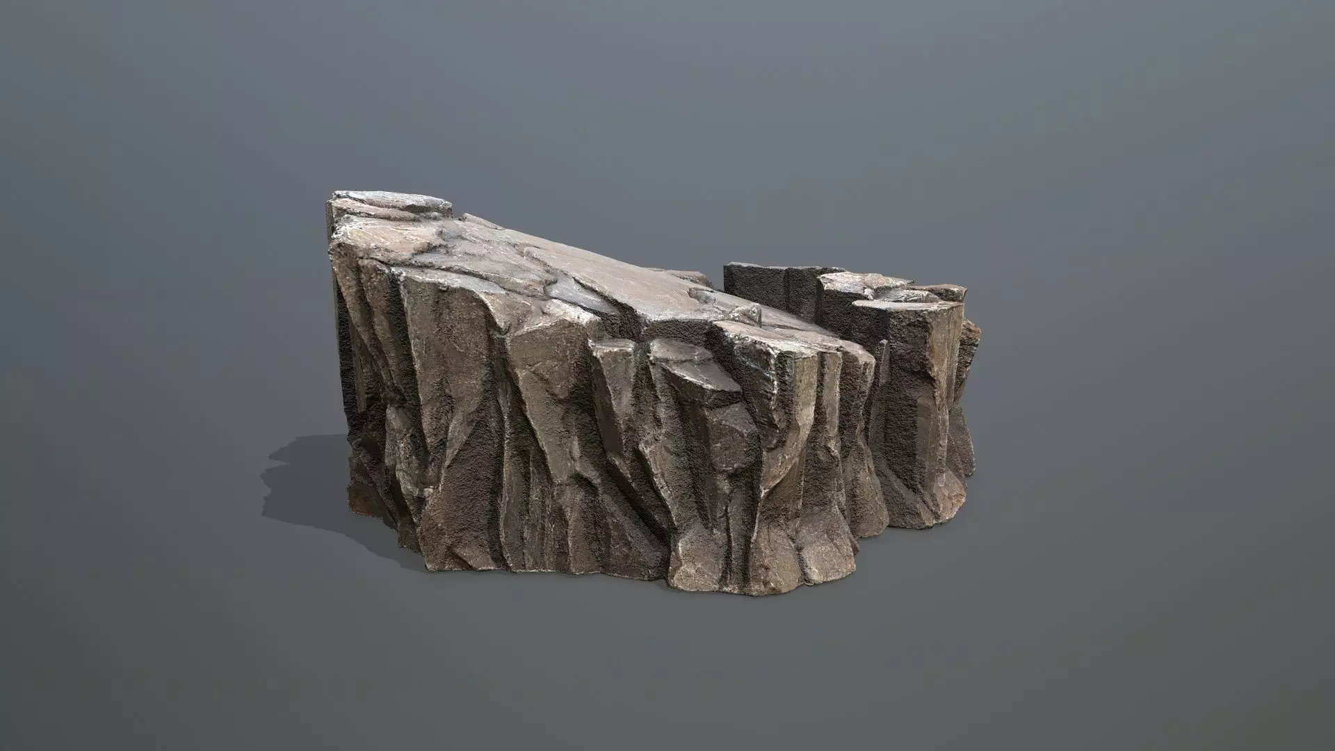 cliff rocks Low-poly 3D model_9
