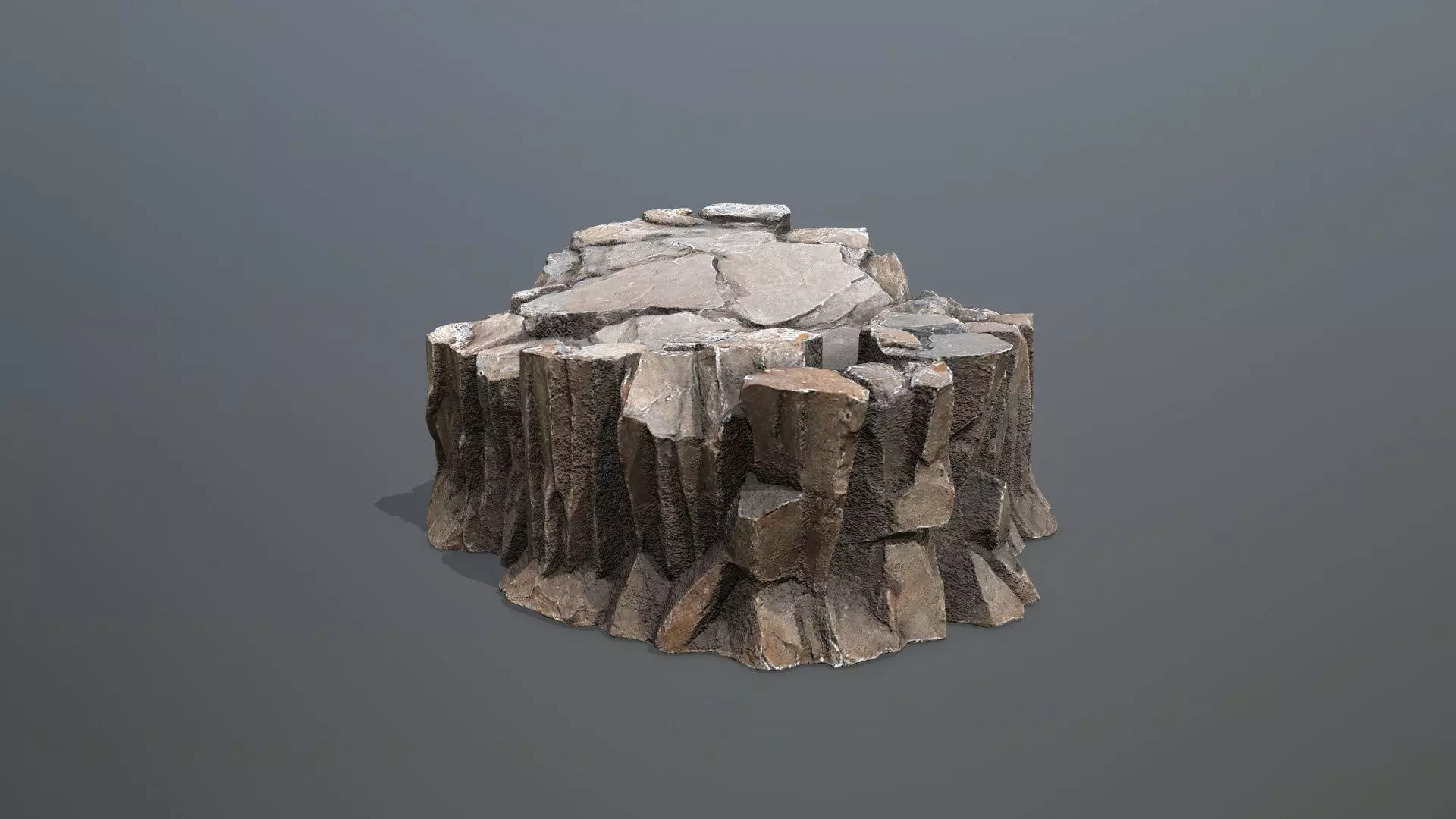 cliff rocks Low-poly 3D model_3