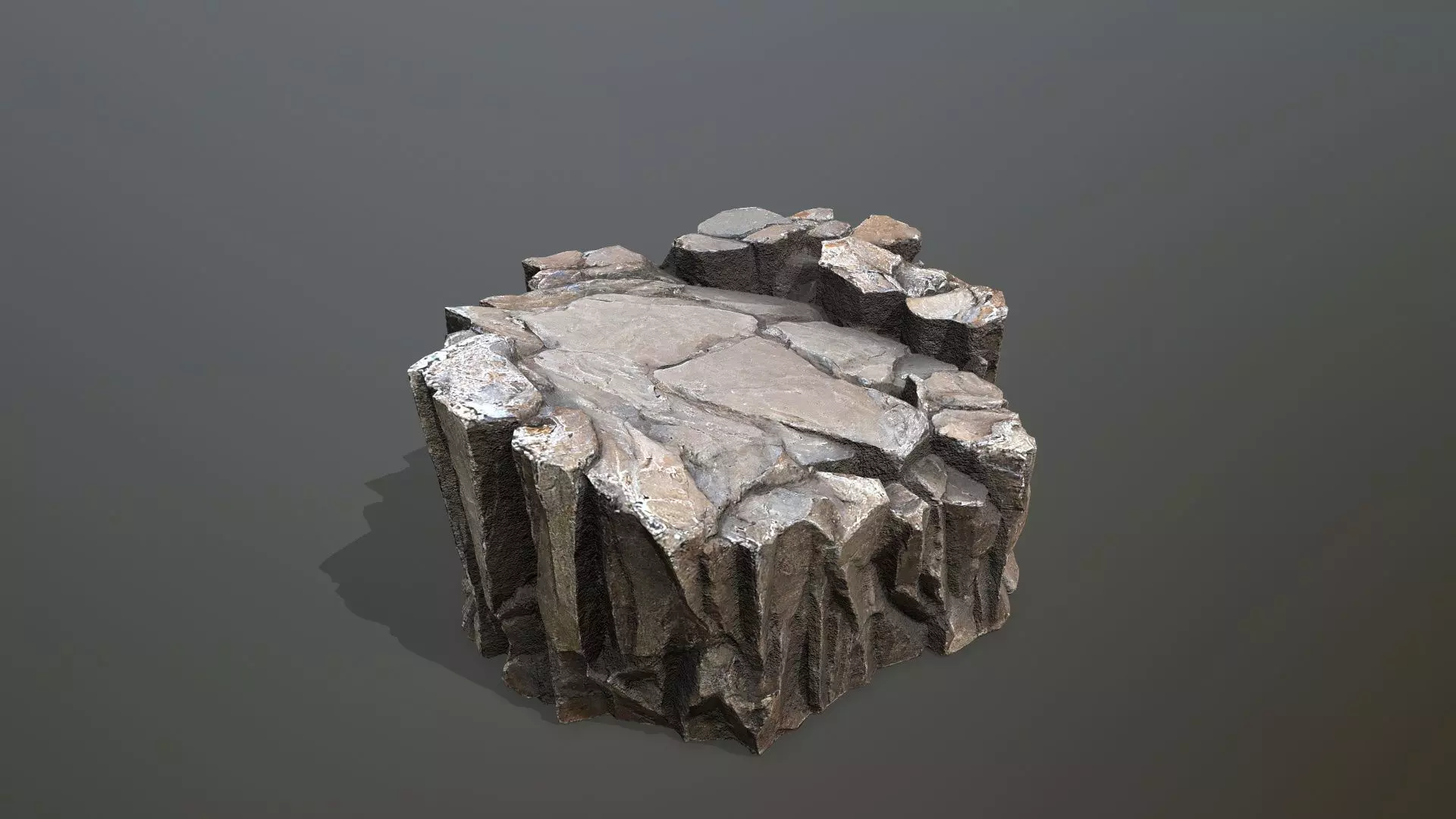 cliff rocks Low-poly 3D model_11