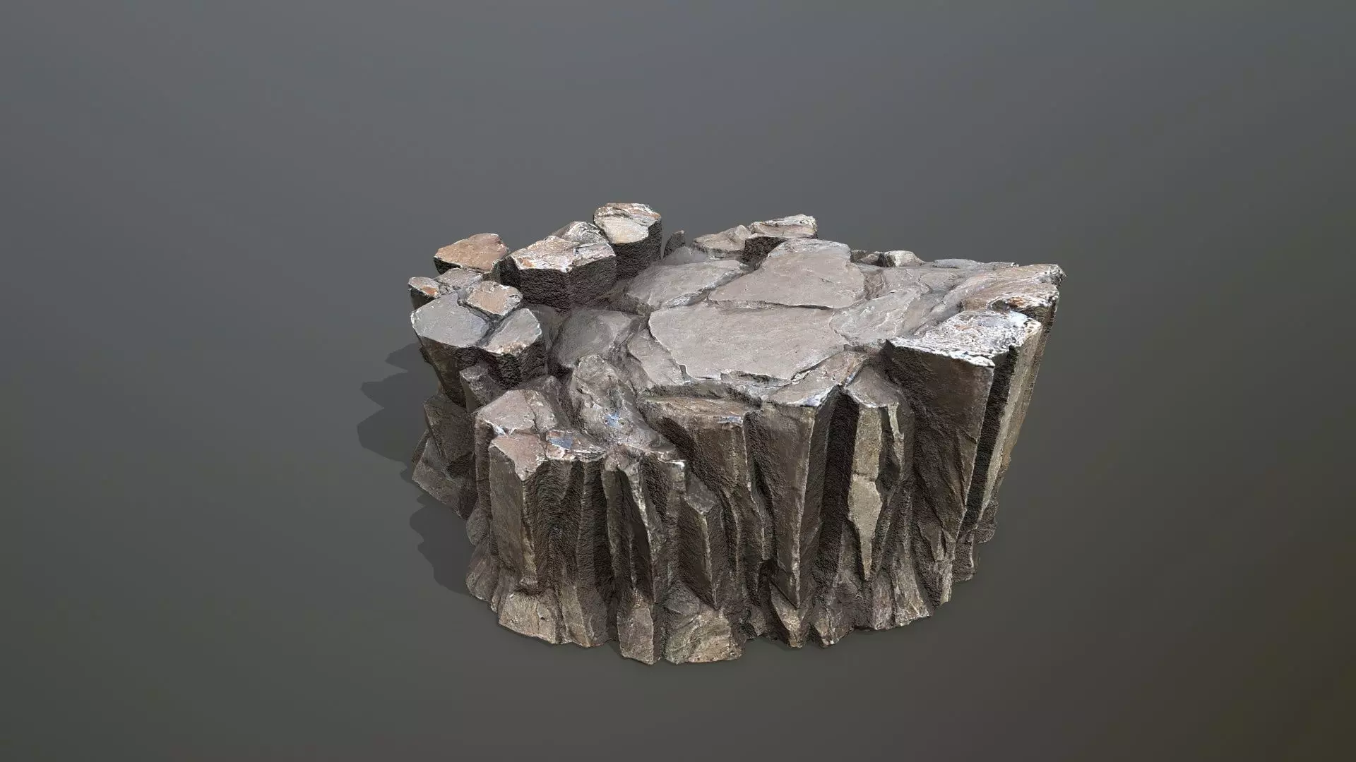 cliff rocks Low-poly 3D model_12