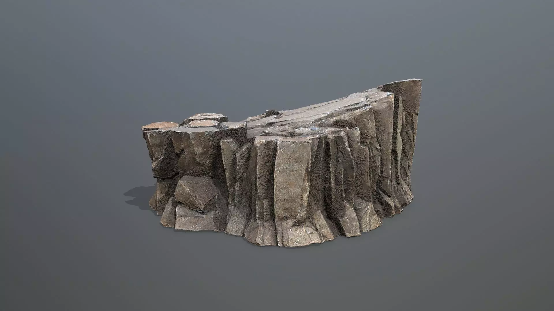 cliff rocks Low-poly 3D model_5