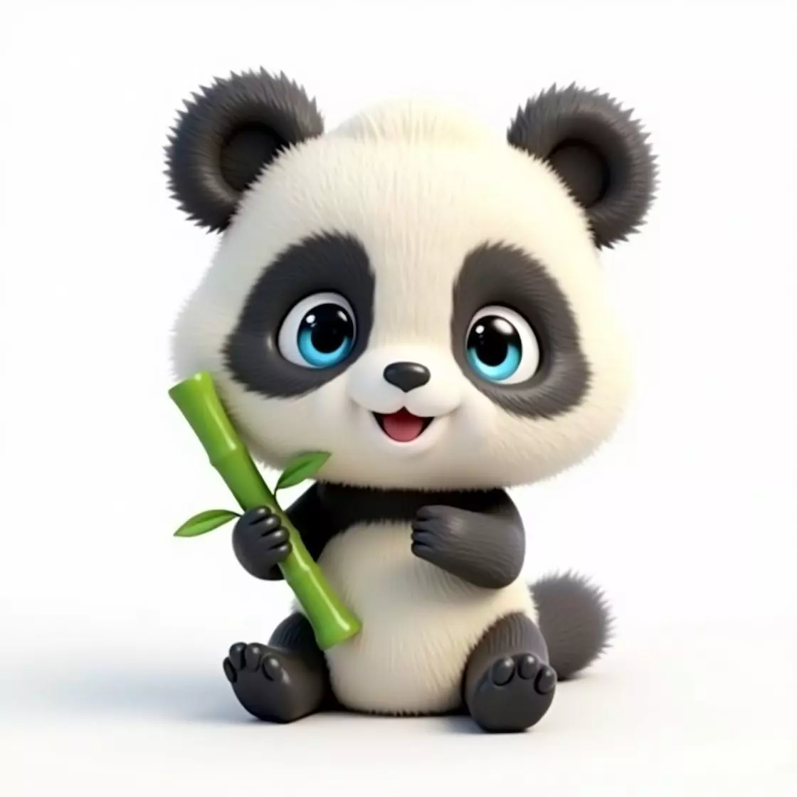 Cute Cartoon Panda 3D Model Low-poly 3D model_0