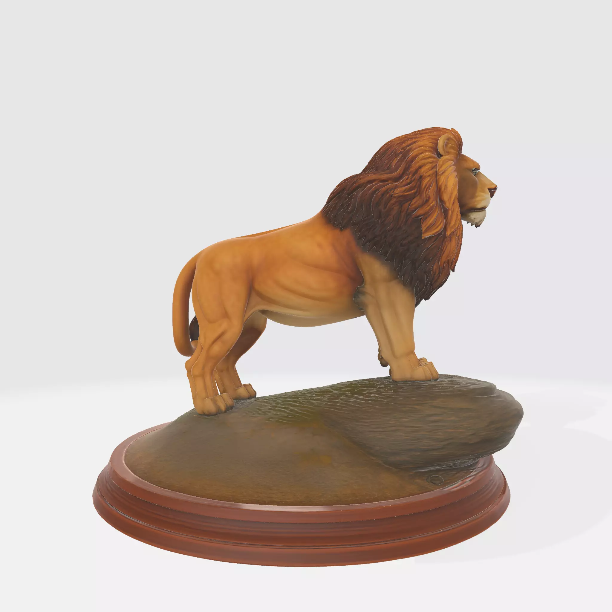 Majestic Lion Figurine 3D print model_3