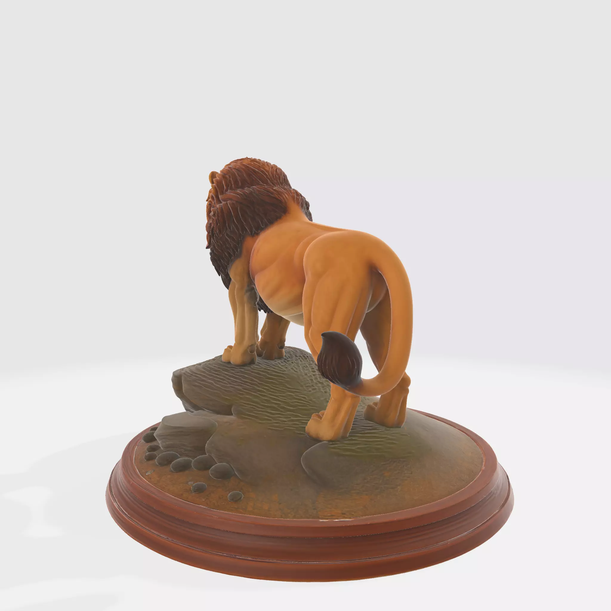 Majestic Lion Figurine 3D print model_2