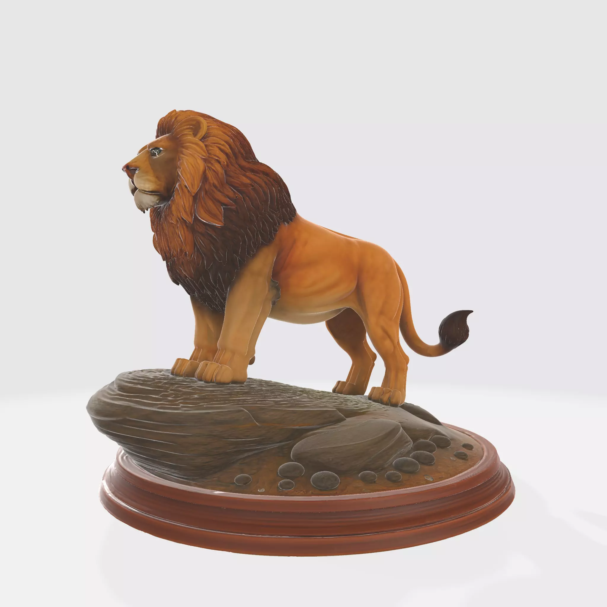 Majestic Lion Figurine 3D print model_1