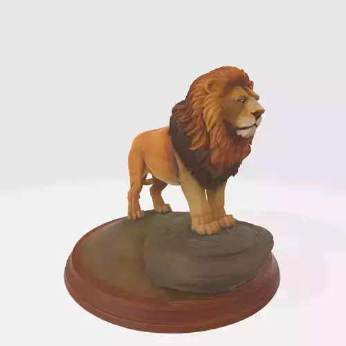 Majestic Lion Figurine 3D print model