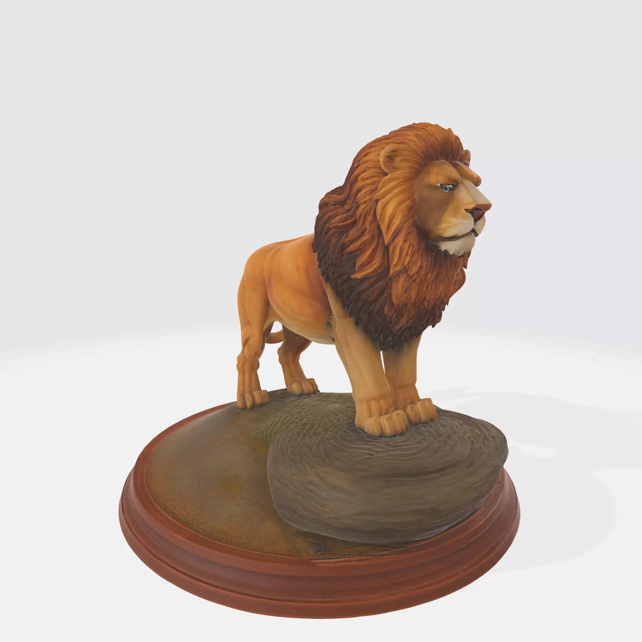 Majestic Lion Figurine 3D print model_0