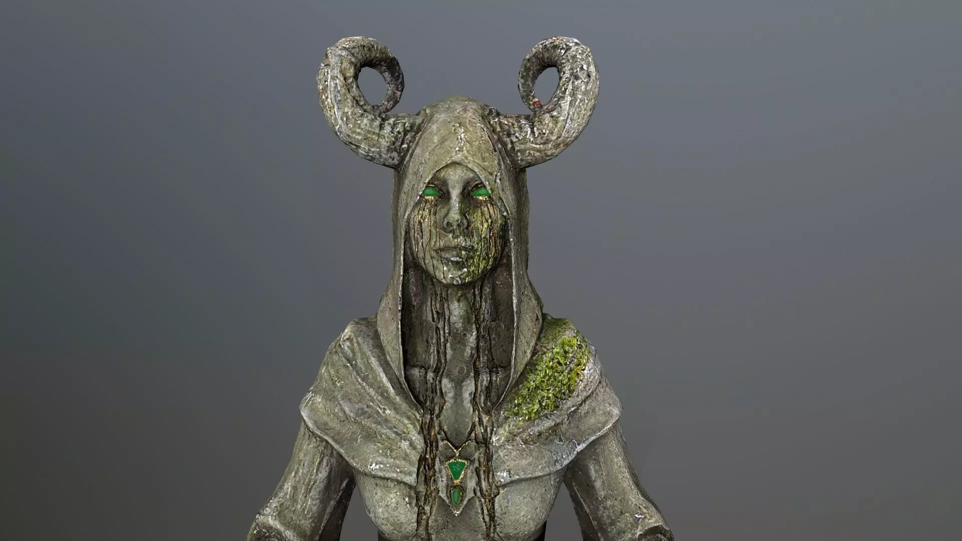 angel fountain  Low-poly 3D model_7