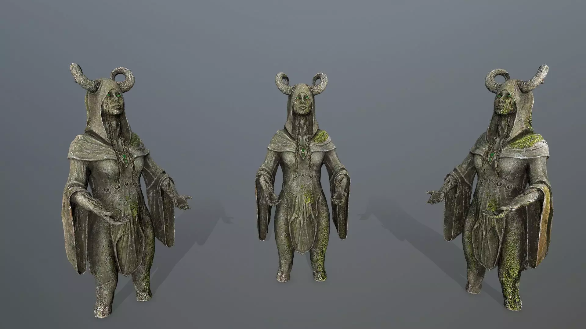 angel fountain  Low-poly 3D model_3