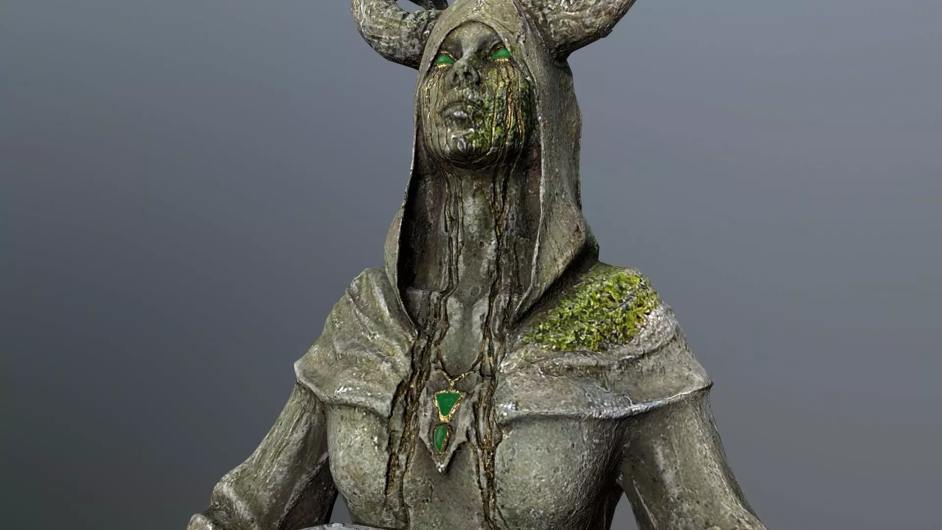 angel fountain  Low-poly 3D model_8