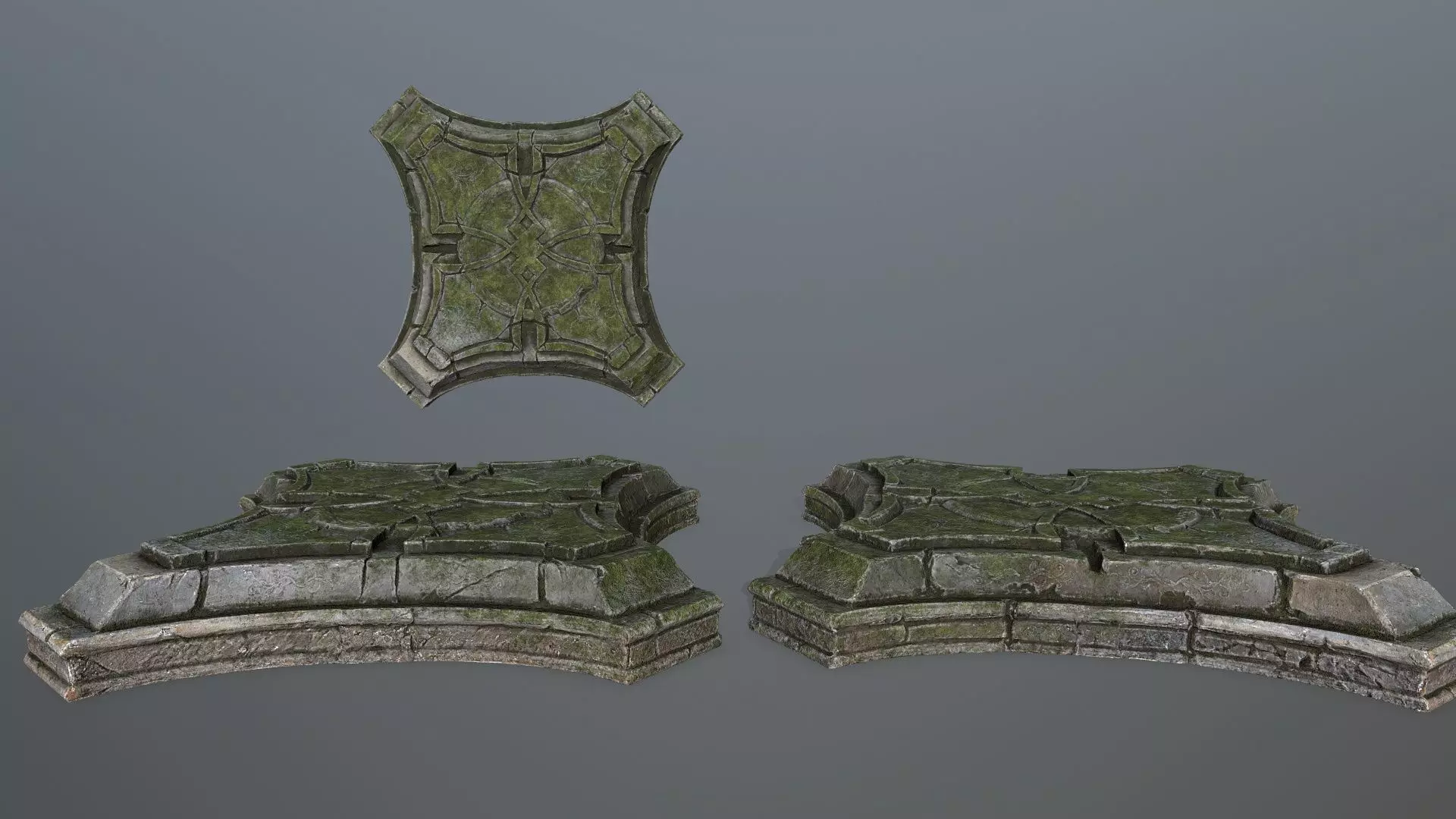 angel fountain  Low-poly 3D model_5