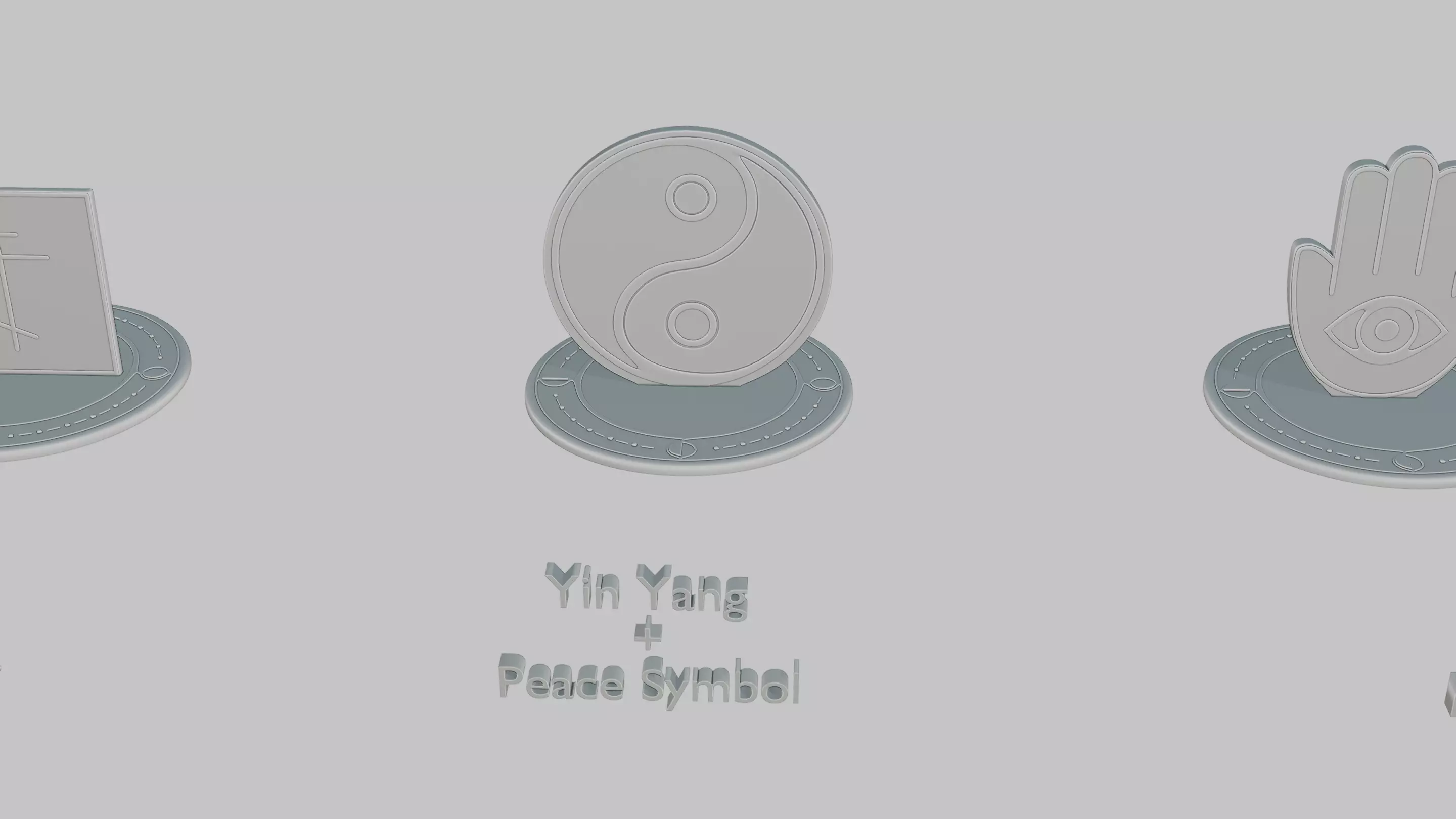 Ancient Glyphs Mini Pack Emoji Statues 3D print model_12