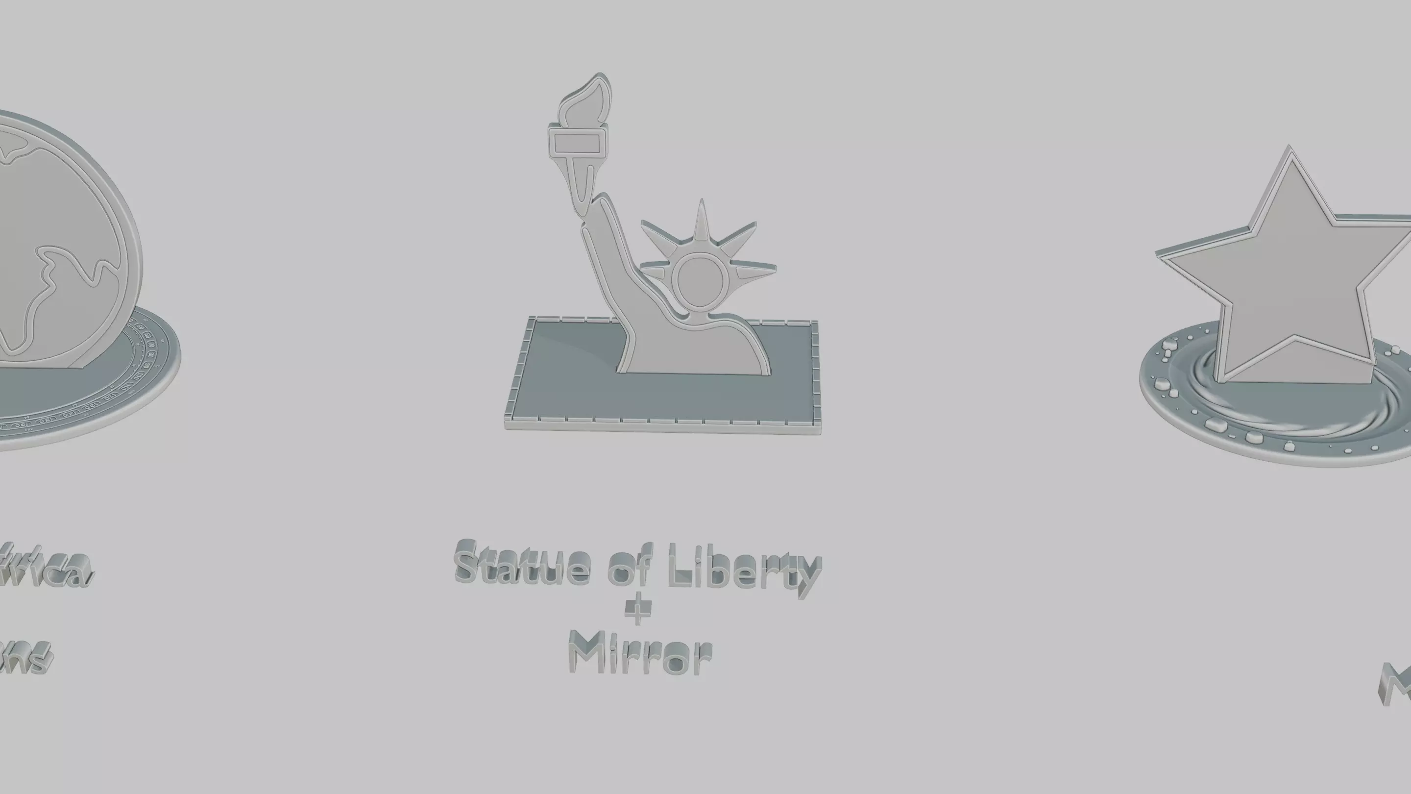 Ancient Glyphs Mini Pack Emoji Statues 3D print model_3