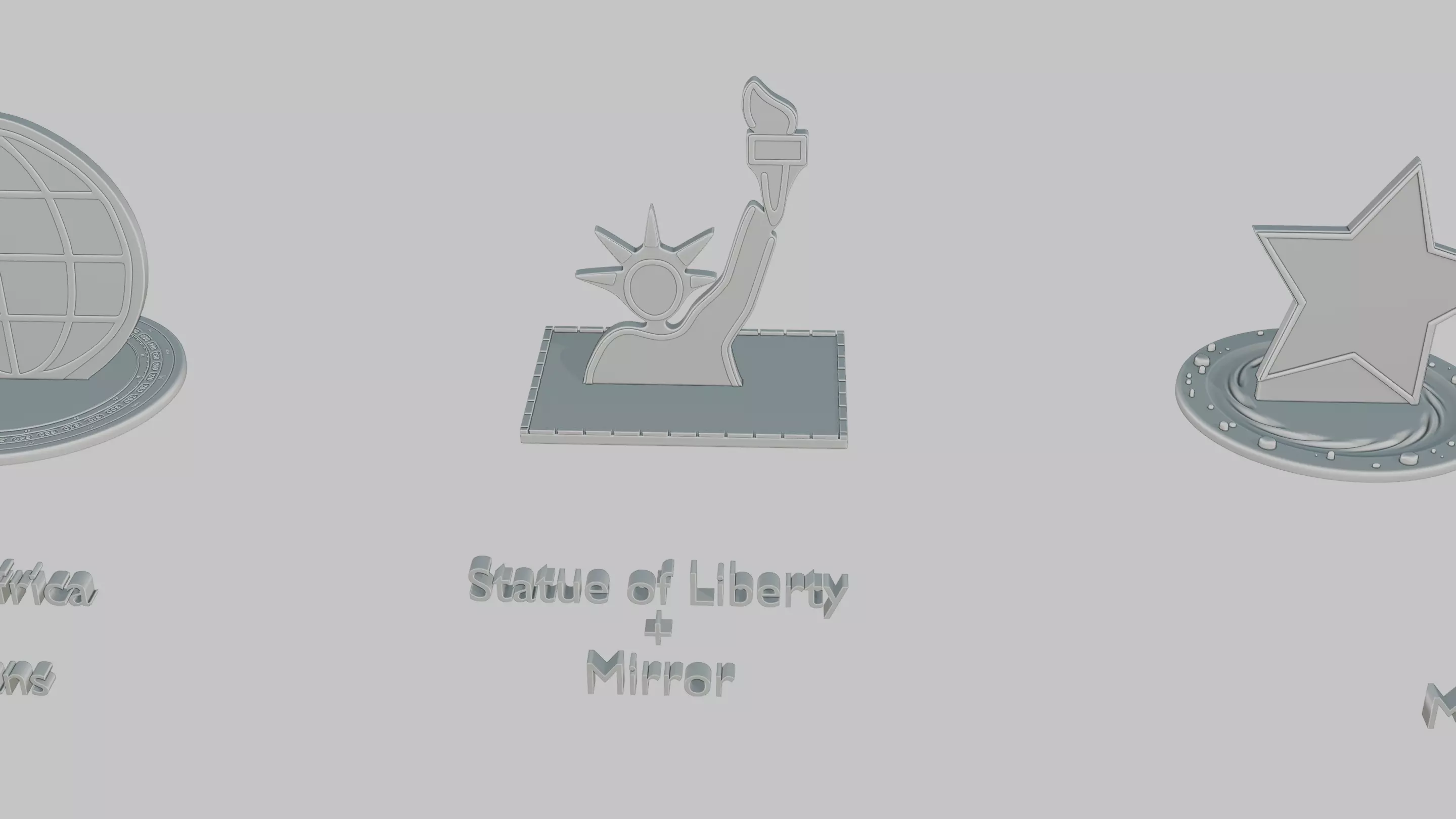 Ancient Glyphs Mini Pack Emoji Statues 3D print model_4